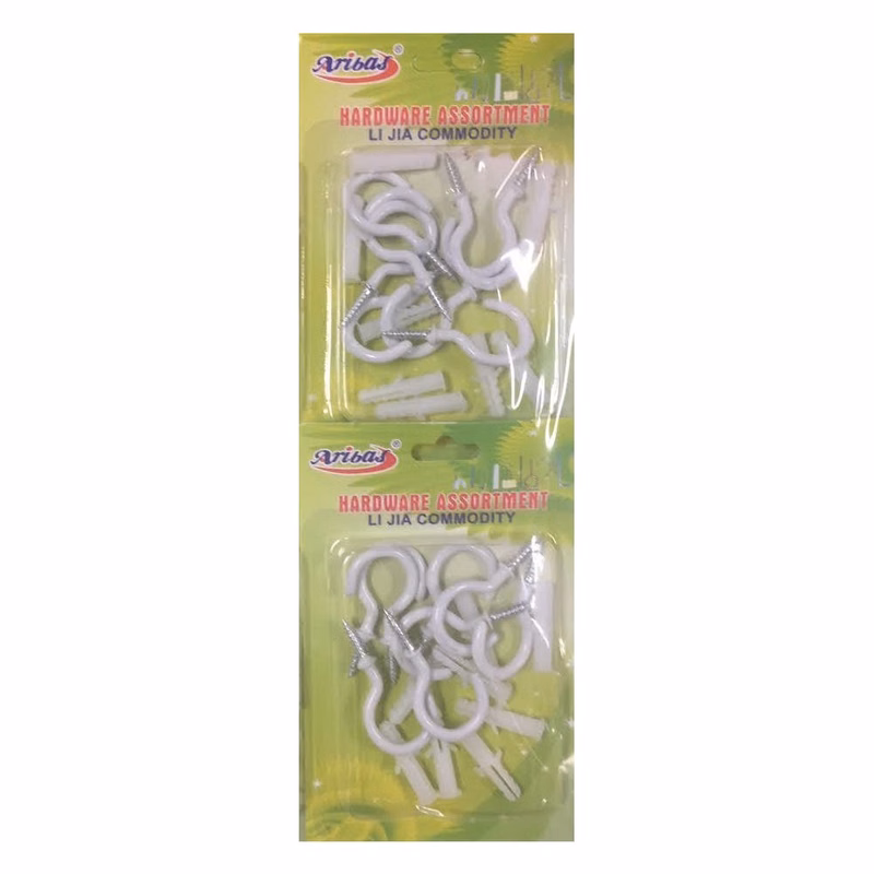 Ceiling Hooks - White 12 Piece