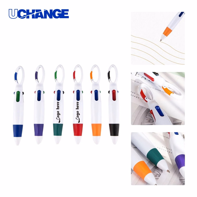 Climbing Buckle 4 Color Ballpoint Pen for Outdoors