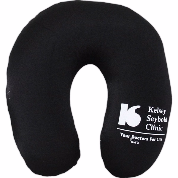 Black Curved Neck Pillow