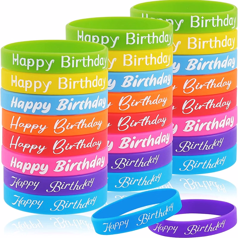 Screen Printing Silicone Bracelet MOQ 100PCS