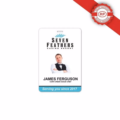 IdentityPro USA Made Photo ID Badge w/ Tag Slot (4"x6") Rectangle