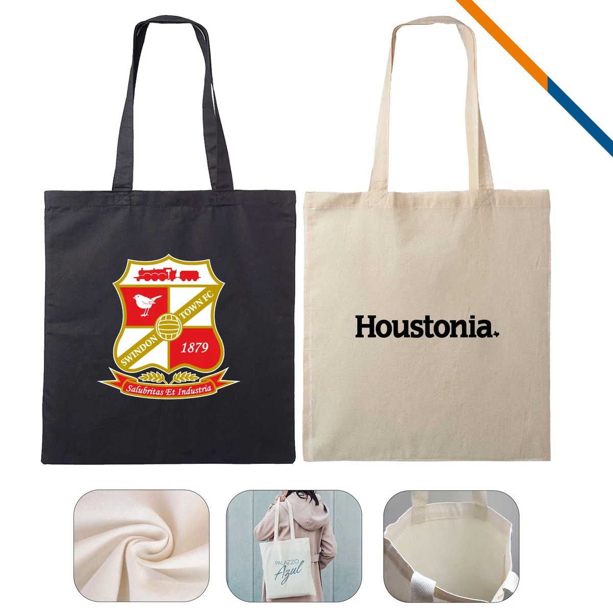 Eloise Cotton Tote Bag, custom tote bag with logo imprint 1