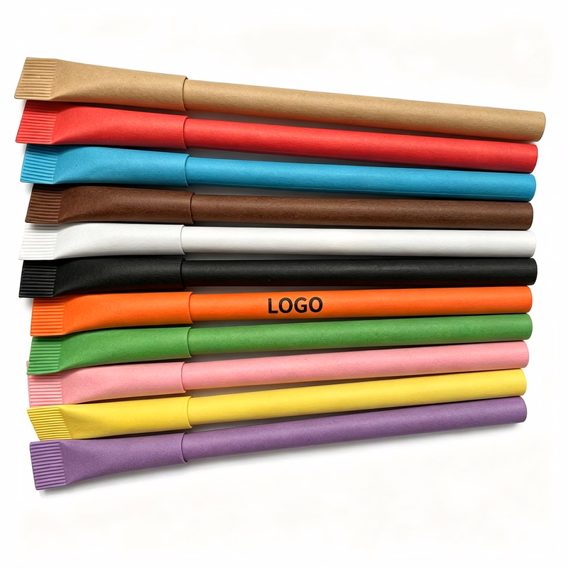 Colorful Kraft Paper Tube Pen Holder