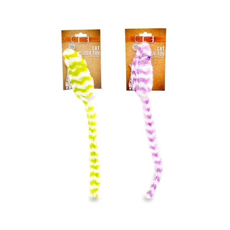 Cat Plush Toy Mice - Assorted Colors 15.7" 1