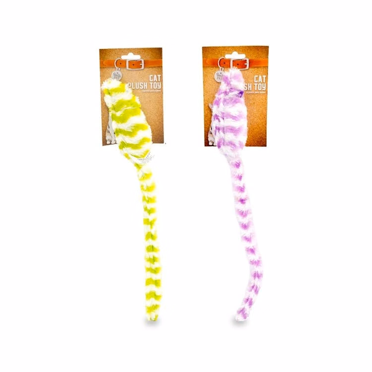 Cat Plush Toy Mice - Assorted Colors 15.7"