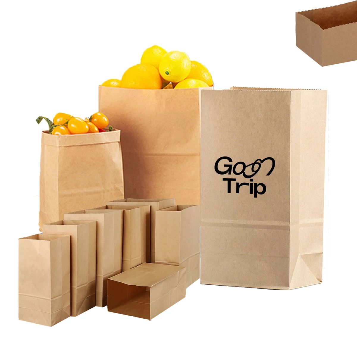 Kraft Paper Square Bottom Bag 1