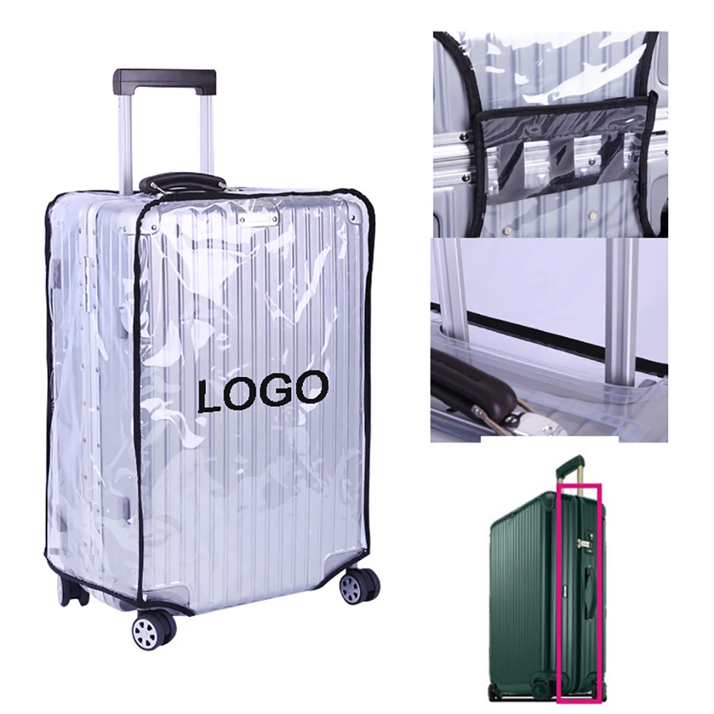 PVC Clear Luggage Protector Cover with Zipper Closure 1