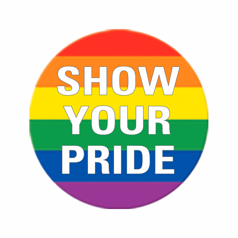 2 1/4" Custom Printed Rainbow Buttons