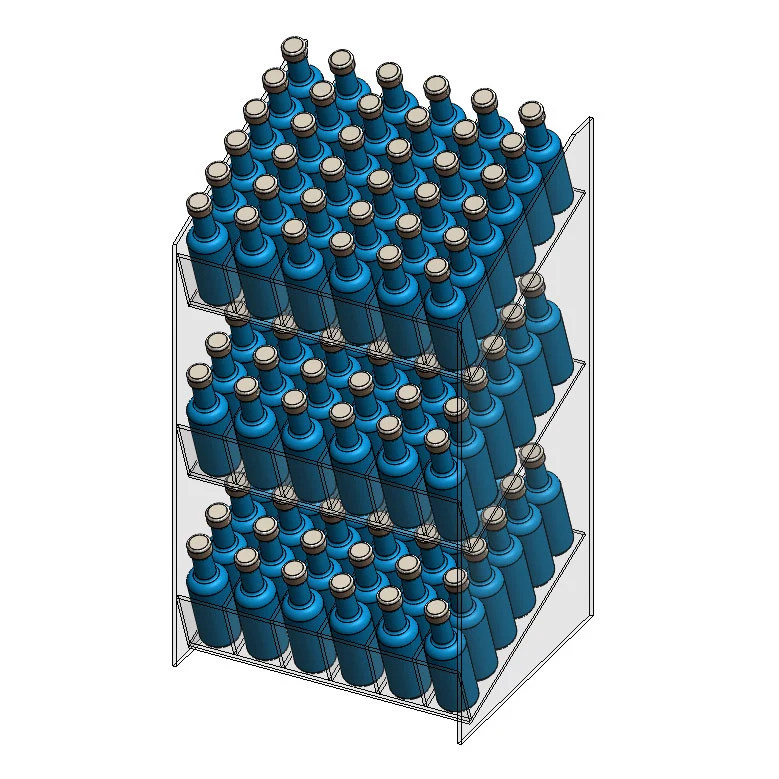 3 Tier Acrylic Beverage Display - 6 Rows 1