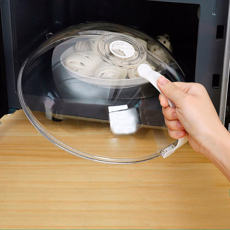 Microwave heated lid oil cover
