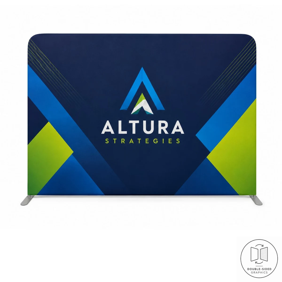 10'W x 8'H EuroFit Tension Fabric Straight Wall Display Kit, Double Sided Graphics, NO SETUP CHARGE 1