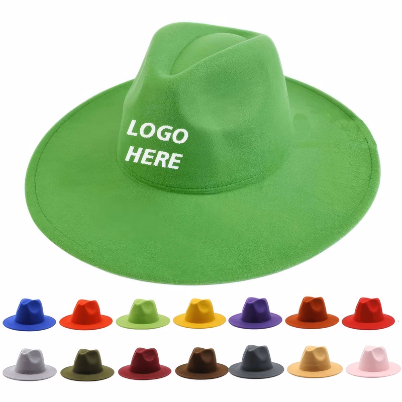 Custom Wide Brim Fedora Hats for Women Mens