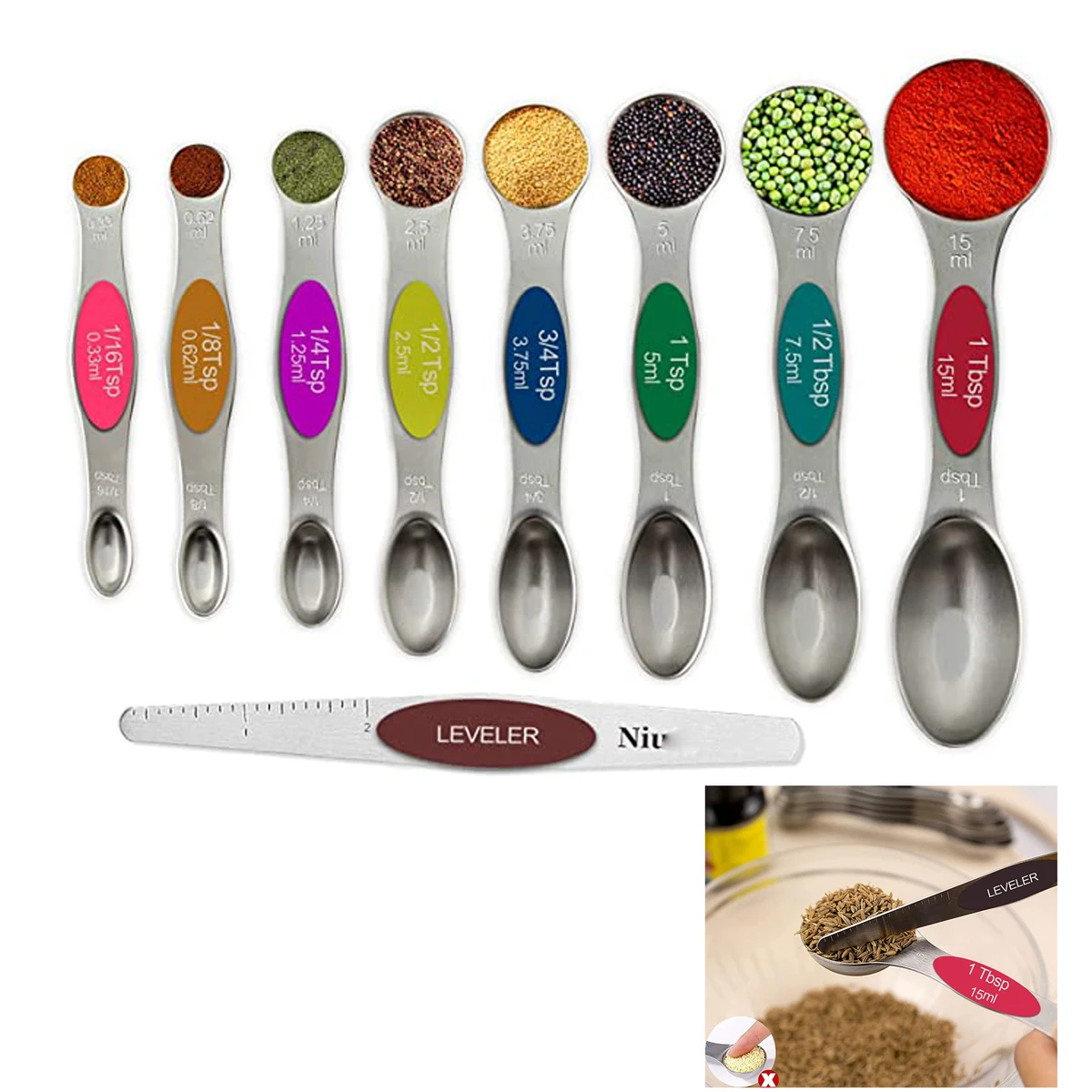 9-piece Magnetic Measuring Spoon Set 1