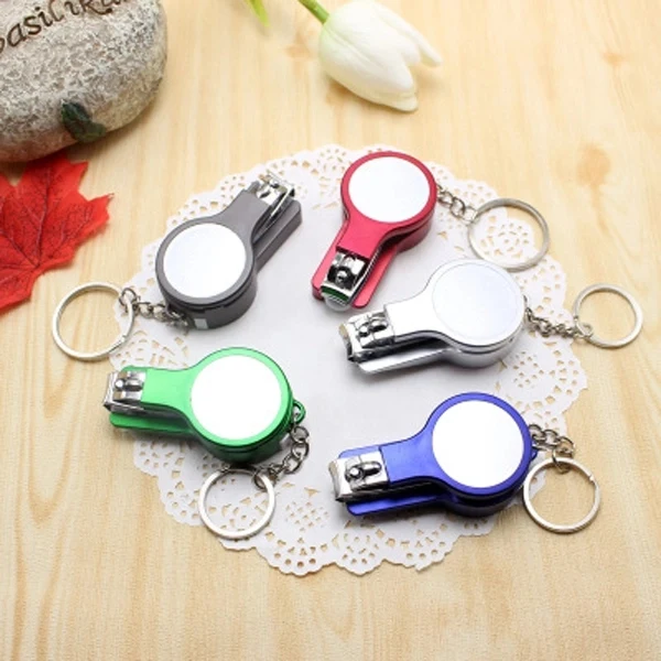Multi-Use Keychain Nail Clipper Mirror With Ballpoint Pen 1