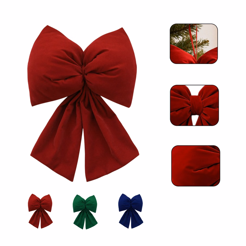 Velvet Christmas Bow Ornament