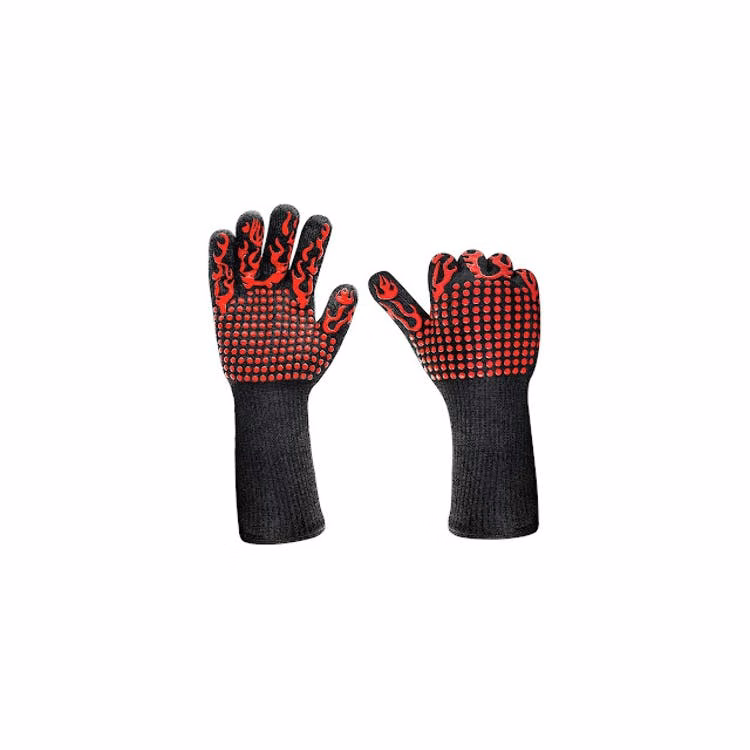 Heat Resistant Grill Gloves - Red/Black