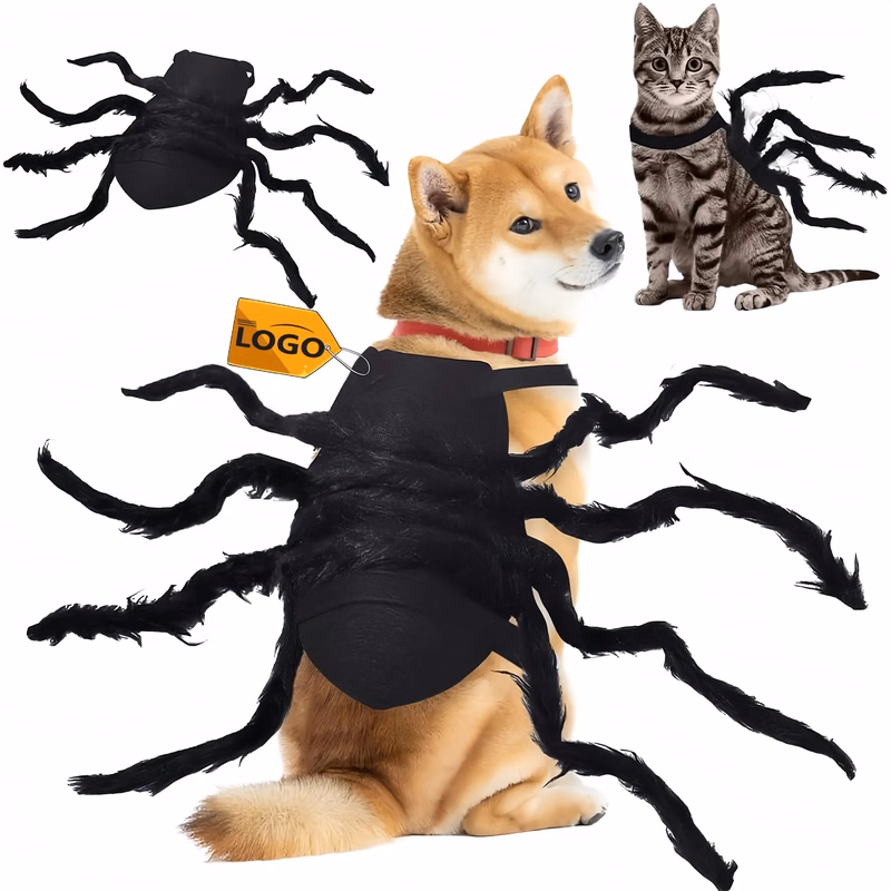 Spooky Spider Plush Pet Costume For Halloween Party