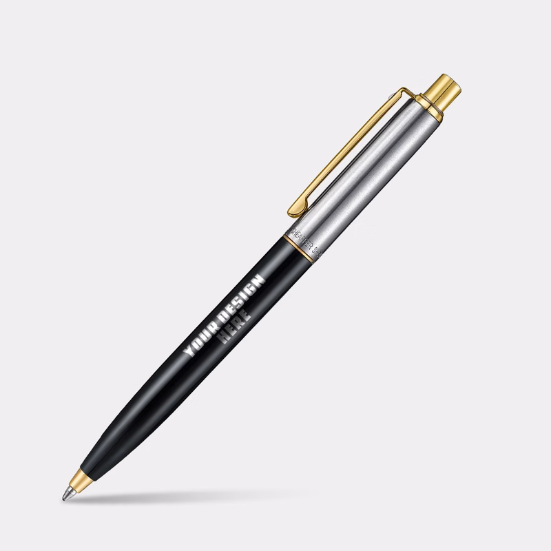 SHEAFFER® Sentinel Metal 335 Glossy Black Gold Trim Executive Ballpoint Pen w/ Gift Box
