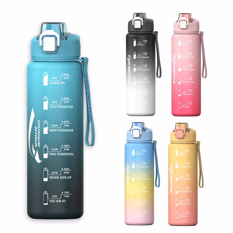 32 Oz. Sports Water Bottle Leak Proof Gradient Cup Fitness