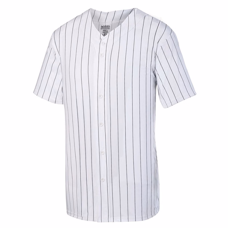 Unisex Pinstripe Full Button Baseball Jersey - 1685