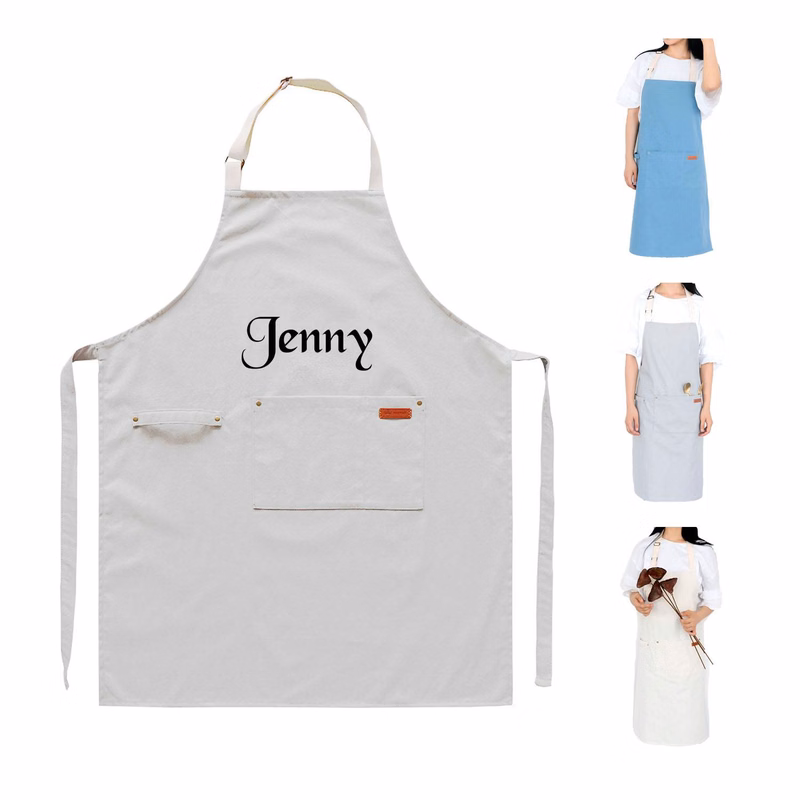 Canvas Apron with Front Pocket