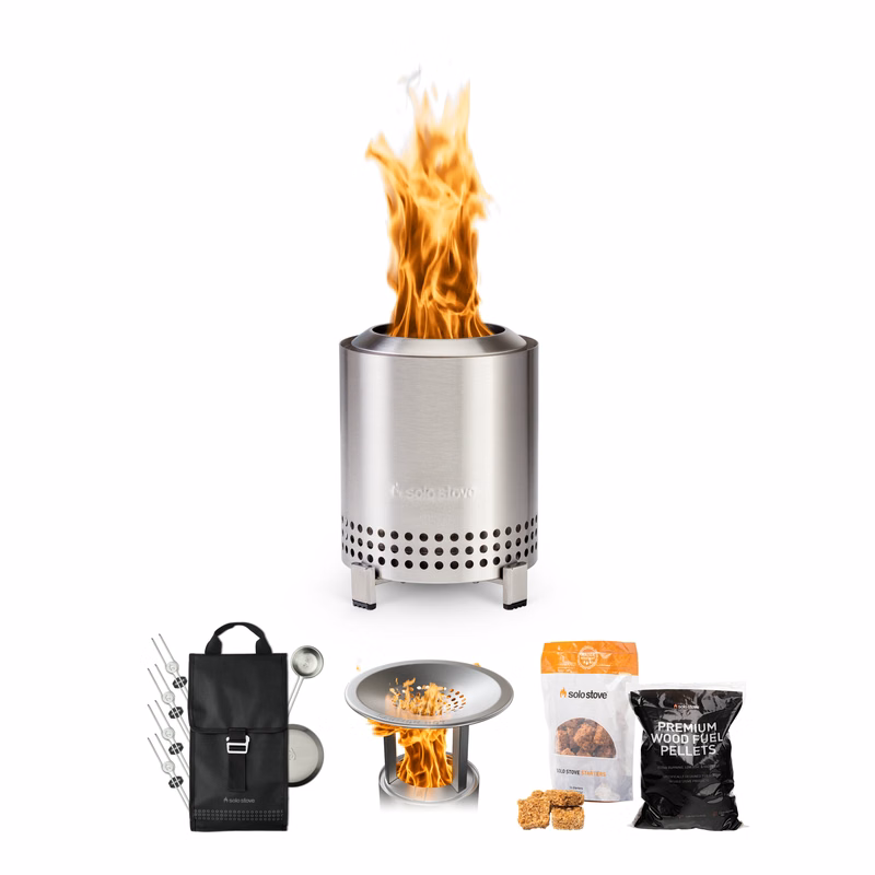 Solo Stove - Mesa 5" Tabletop Fire Pit - Roasty n Toasty Bundle (Stainless)