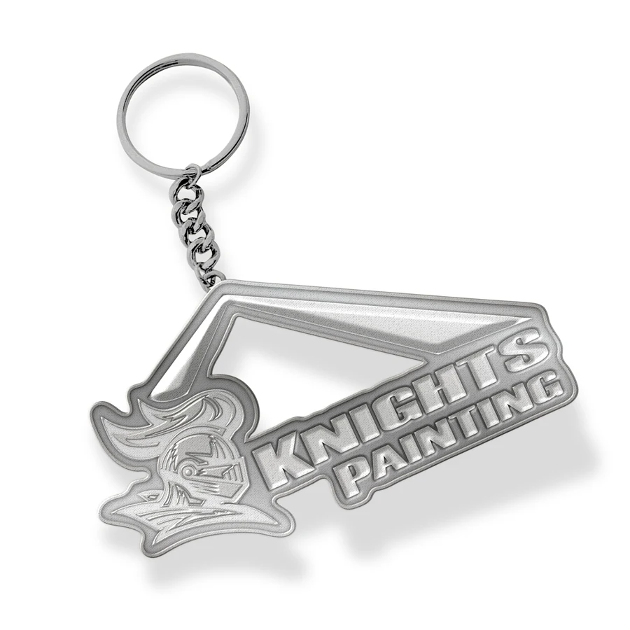 Customized Zinc Alloy Keychain with Shiny Silver Plating 1