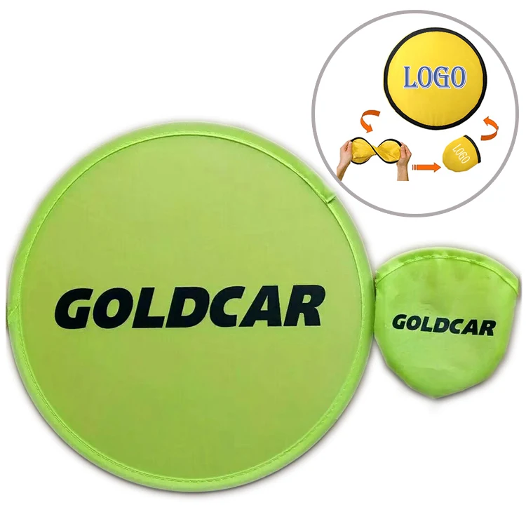 Polyester Fun Folding Flying Disc With Pouch 1