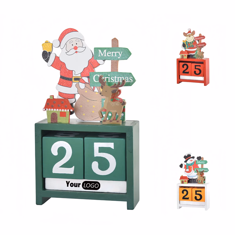 Wood Christmas Decorations, Wooden Calendar Ornaments