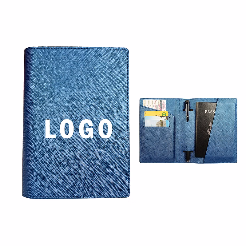 Passport Cover With Card Slots And A Pen Slot