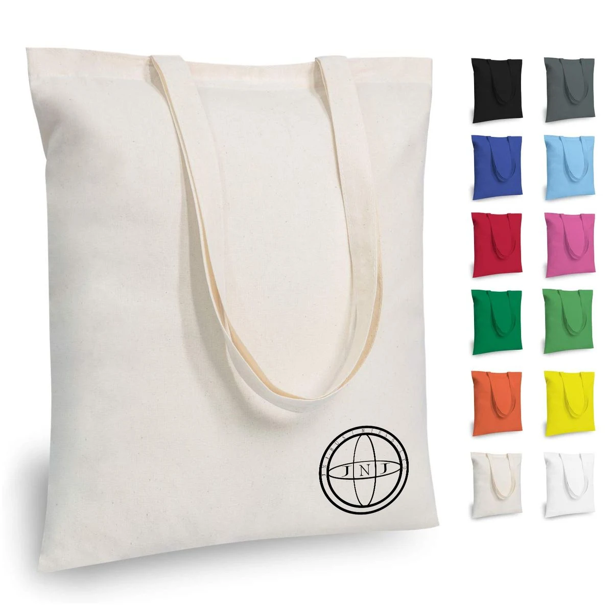 Recycle Cotton Shopping Tote Bag, custom tote bag with logo imprint 1