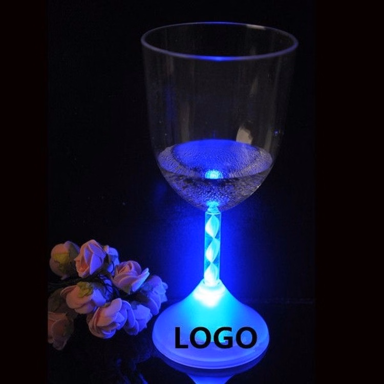 LED Light Up Flashing Red Wine Glass/ Color Changing