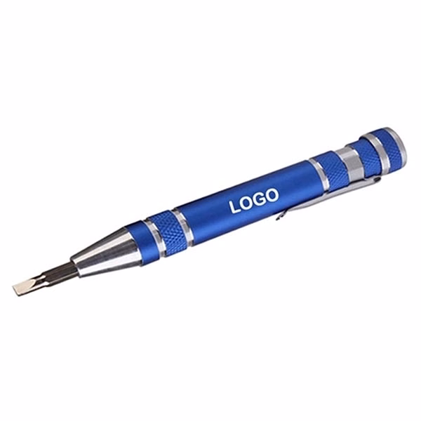 LED Aluminum Tool Pen With Screwdriver