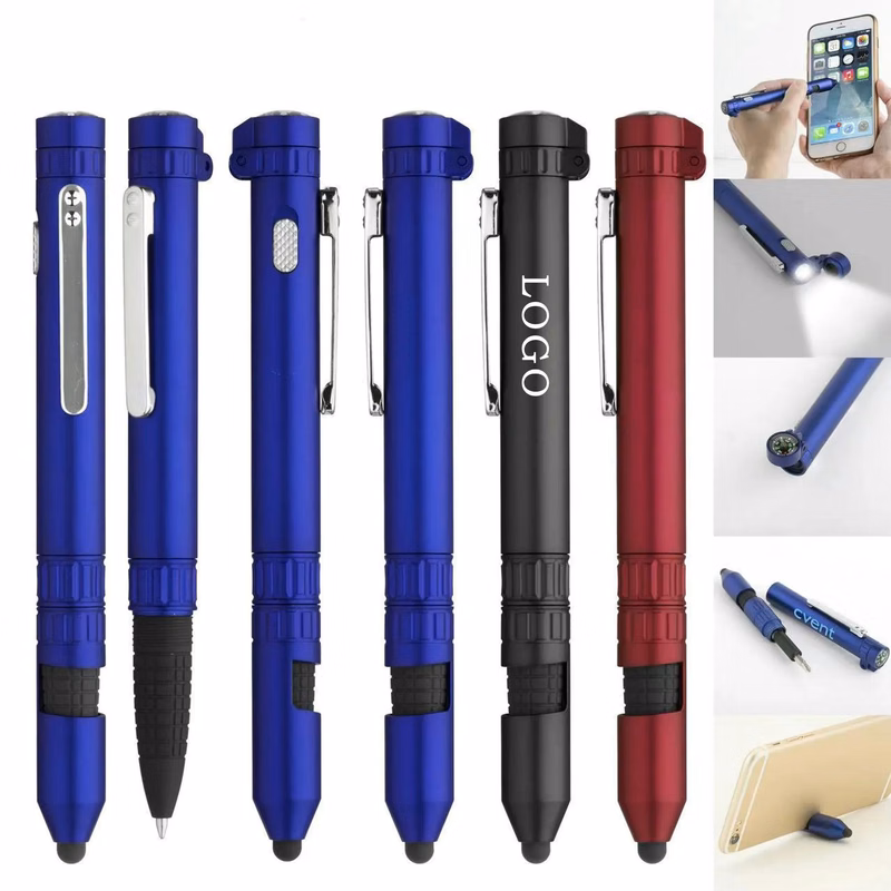 Multifunction 6 in 1 Tactical Pen with Compass