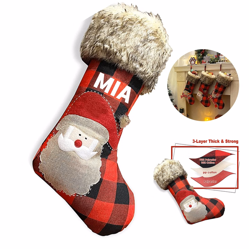 Plaid Christmas Stockings
