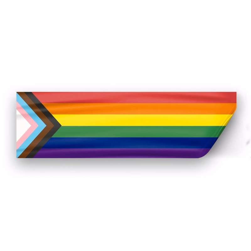 3" x 10" Progressive Pride Window Decals