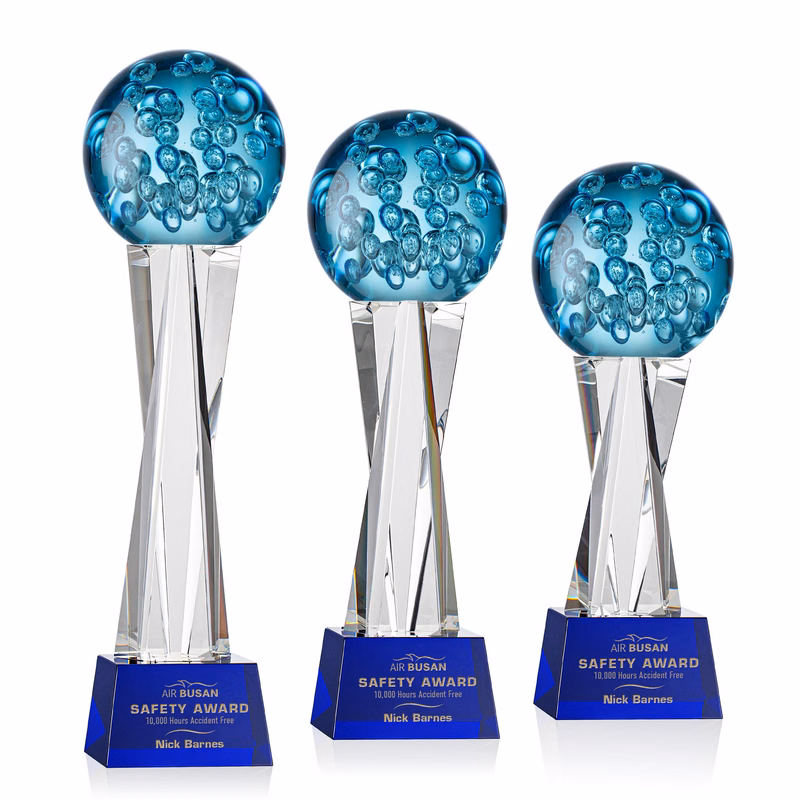 Addison Award on Grafton Base - Blue
