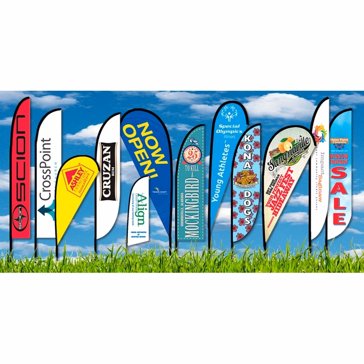 RushZoom4 13' Feather/Teardrop Flag Kit 2 Sided XBase