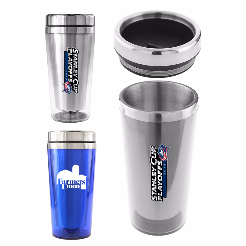 16 Oz. ValuePlus Double Wall 18/8 Stainless Steel Tumbler (Blue)