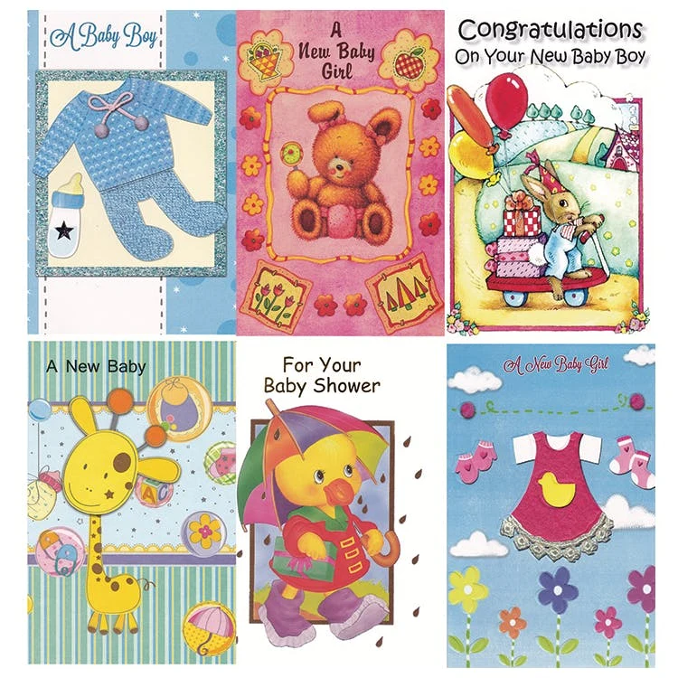New Baby Cards - Assorted 5"x7.75" 1
