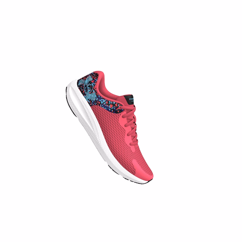 Girls' Grade School UA Pursuit 2 Big Logo Print Running Shoes 