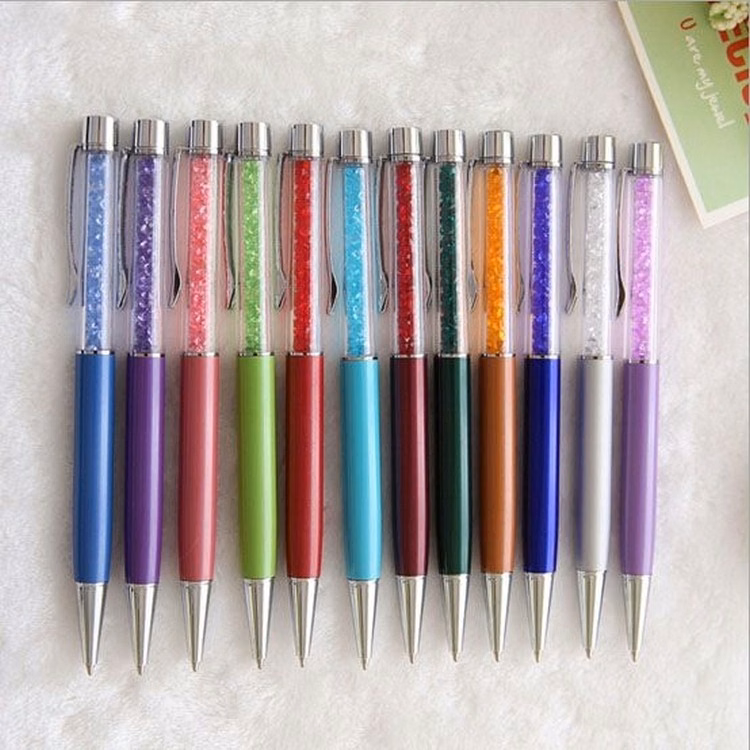 Best Promotion Ballpoint Pen Multi Color Available With Clear Acrylic Stones