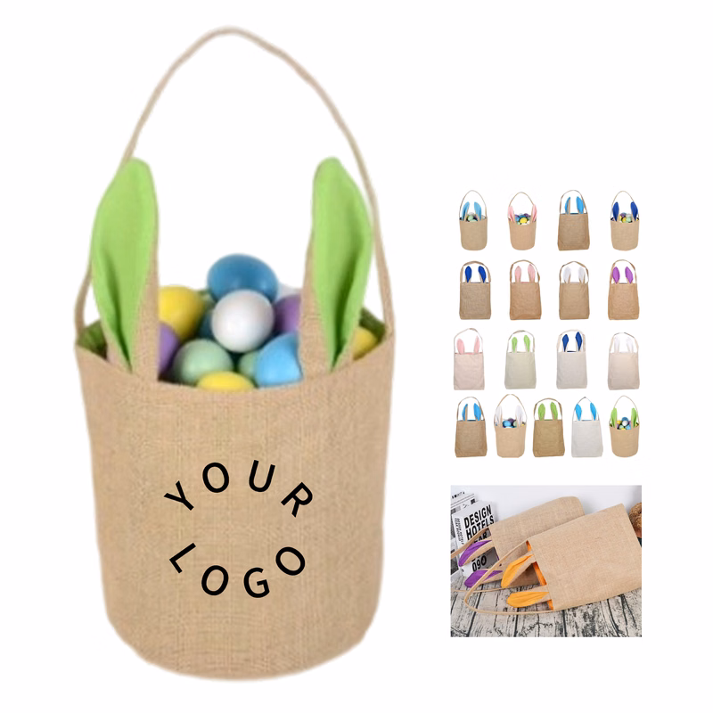 Jute Rabbit Ear Tote Bag 8.7" x 7.9"
