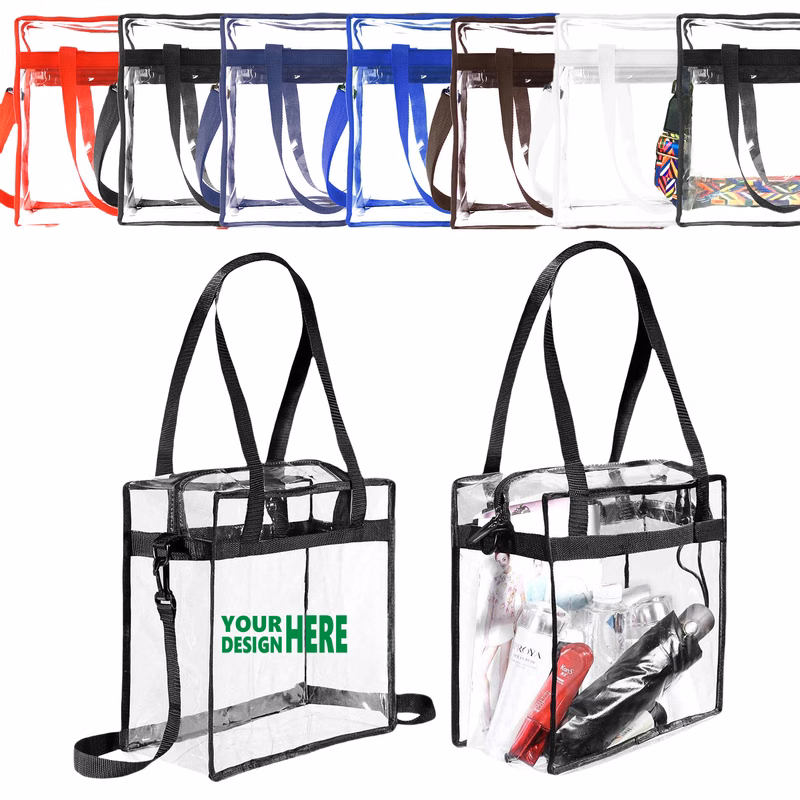 Adjustable Clear PVC Bag Stadium Tote MOQ20
