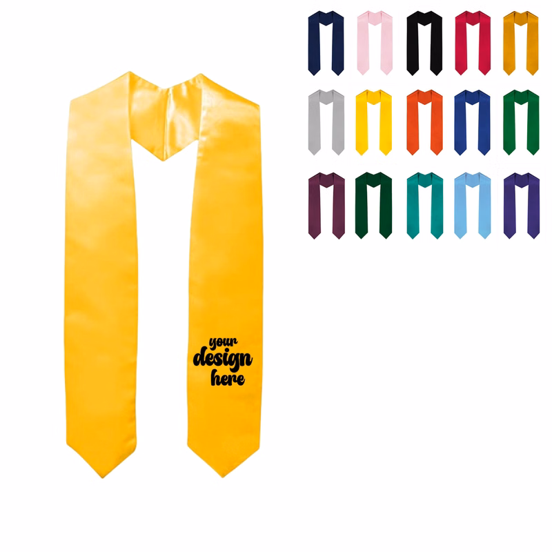 Custom Graduation Solid Color Stole