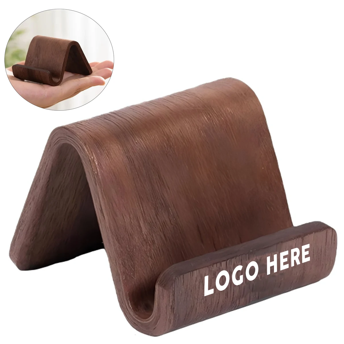 Solid Wood Smartphone Desk Dock 1