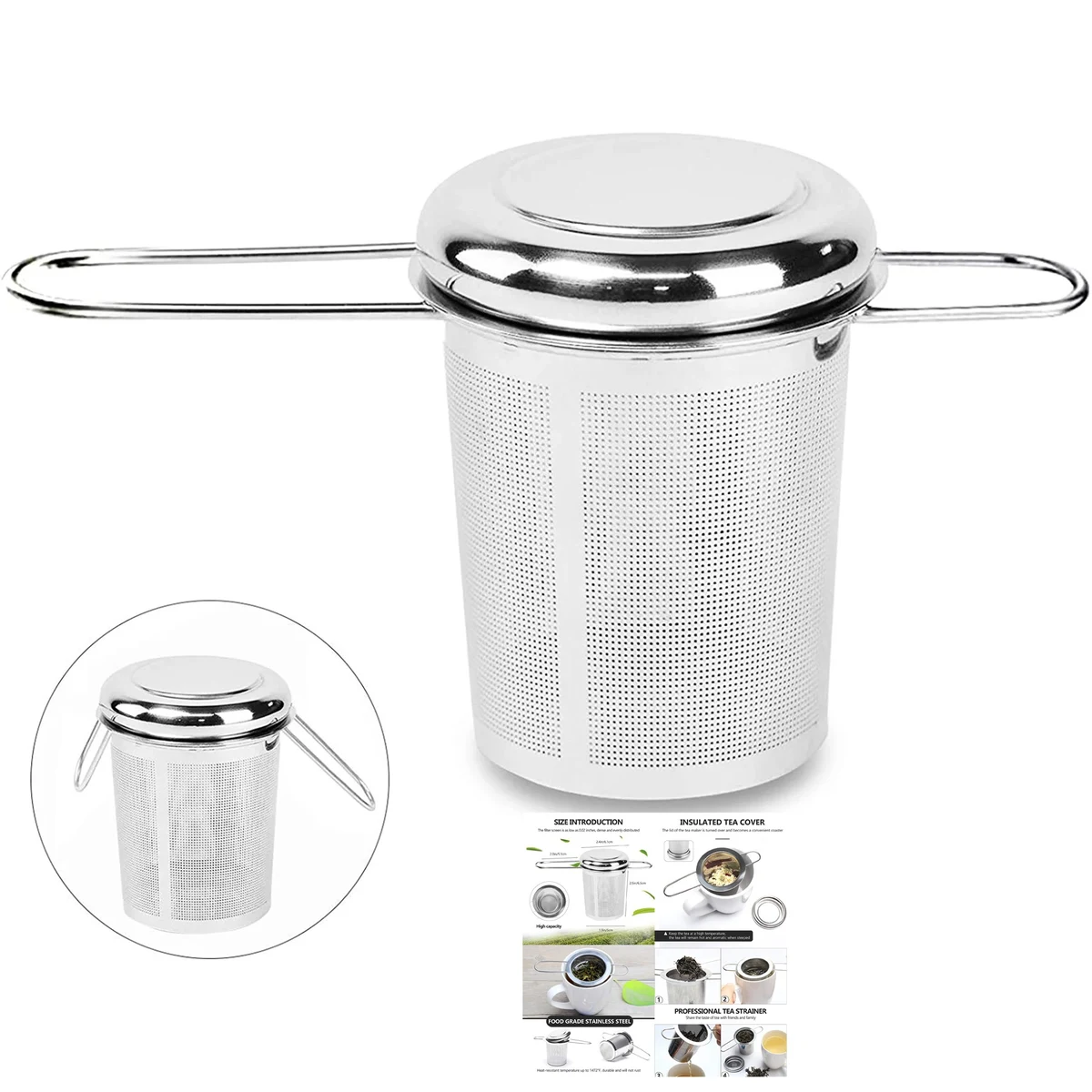 Stainless Steel Tea Steeper Fine Mesh Filter 1
