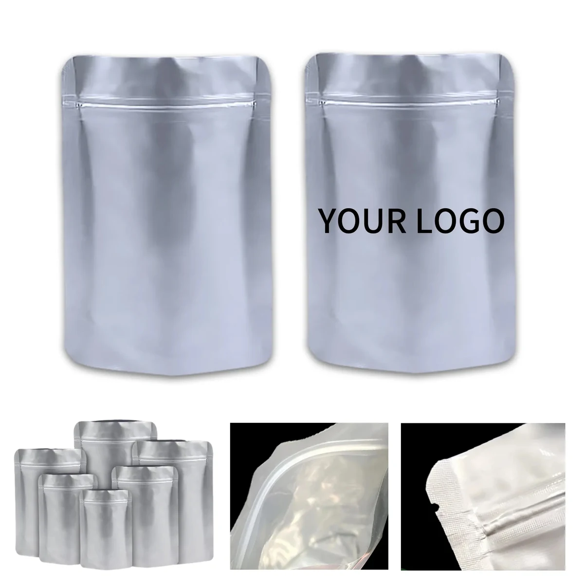 Aluminum Foil Packaging Bag with Zip Closure 1
