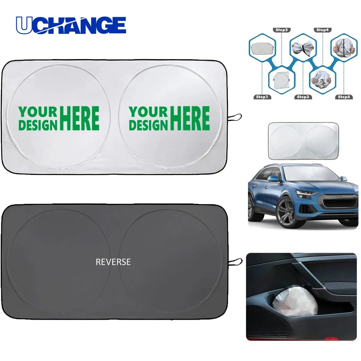 Custom Car Windshield Sunshade 1