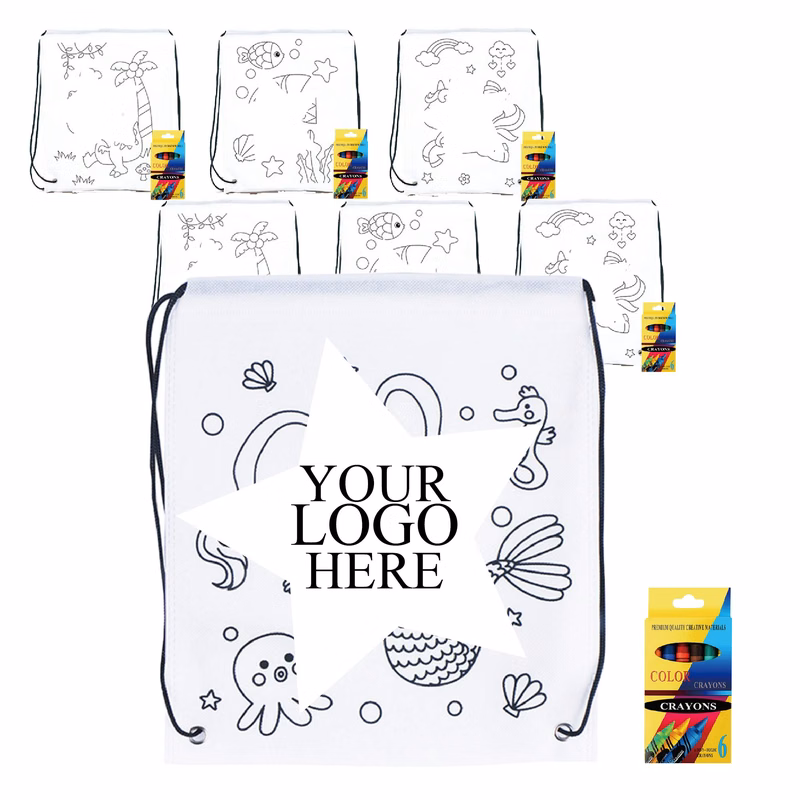 Custom Graffiti Non-Wove Bag w/Crayon